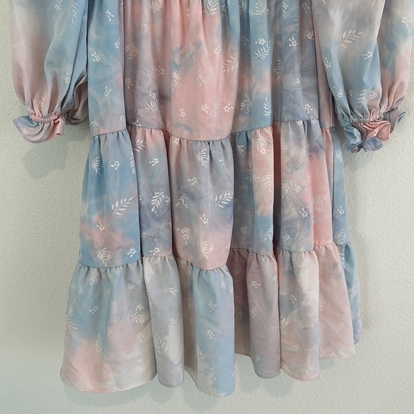 Storia Tiered Tie-Dye Babydoll Dress - Picture 4 of 10